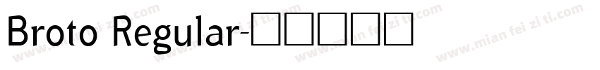 Broto Regular字体转换